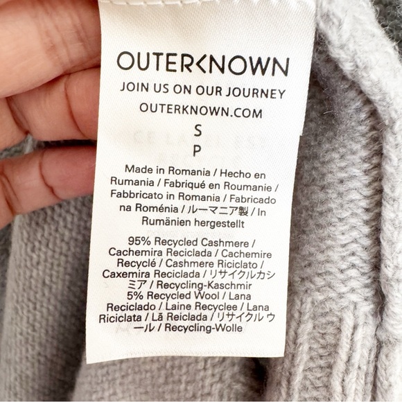 Outerknown NEW Eva Cashmere Cardigan Heather Grey SMALL - Picture 8 of 10